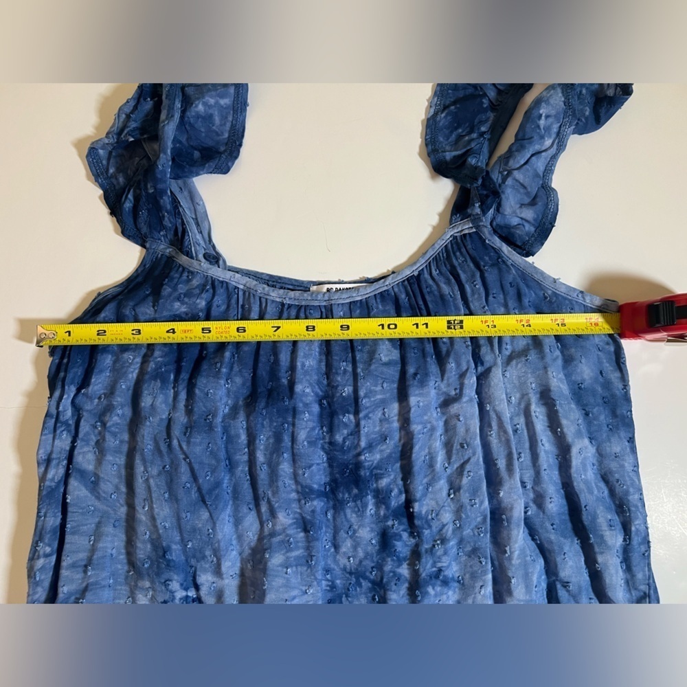 NWT BB Dakota blue tie-dye ruffle tiered maxi dress sz S fairy boho hippie - Picture 9 of 12